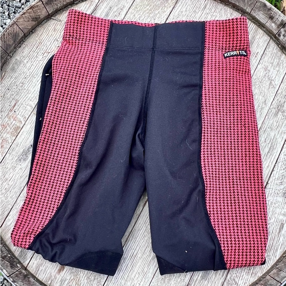 Kerrits Red and Black kids XL KNEE PATCH riding tights (fits a women’s small)